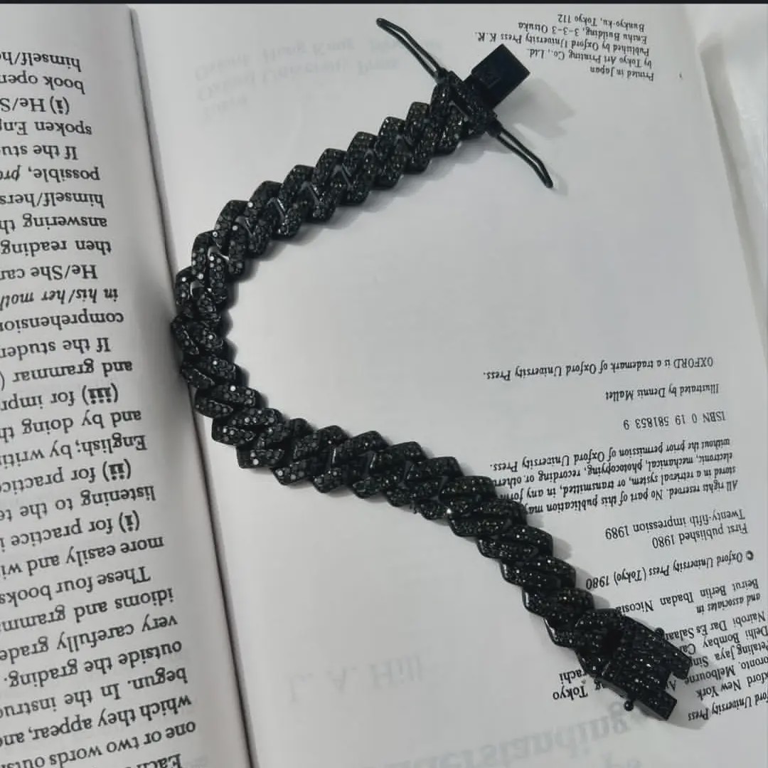 ست گردنبند دستبند فول نگین چین دارک تمام مشکی