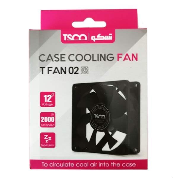 فن کیس تسکو مدل T-FAN 02 سایز 80 در 80 میلی متر
