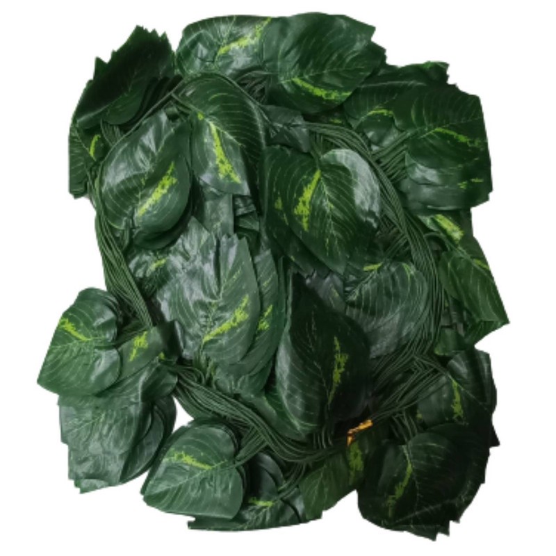 گل مصنوعی مدل ریسه برگ پتوس خطی بسته 12 عددی مدل 1