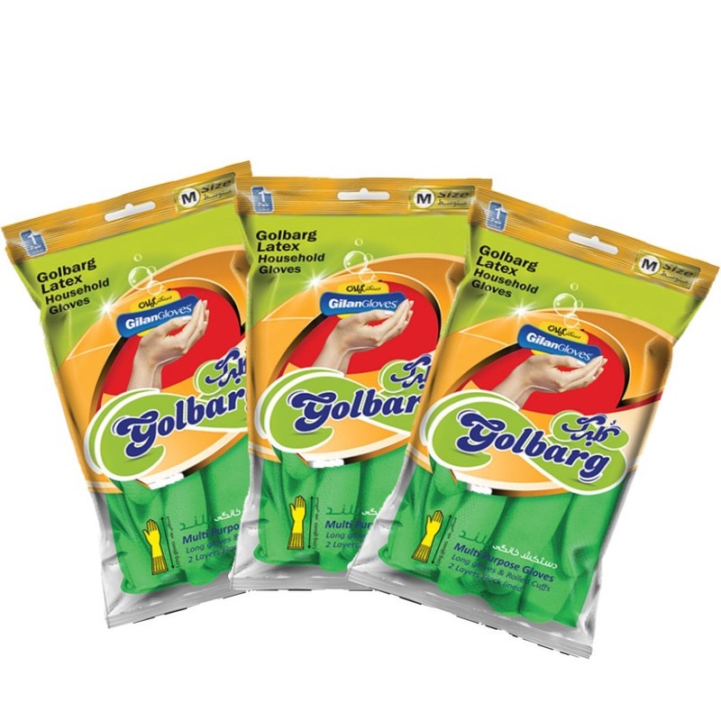 دستکش آشپزخانه گیلان مدل Long-Golbarg مجموعه 3 عددی مدل 3