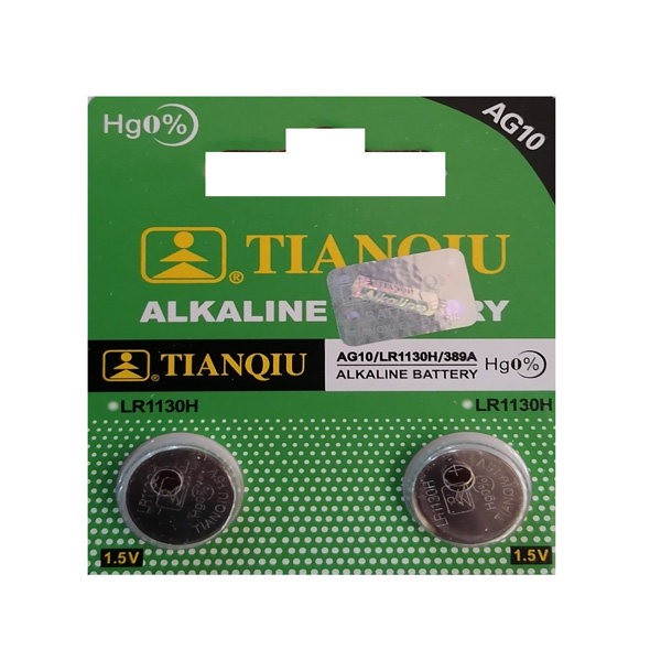 باتری ساعت تیانکیو مدل LR 1130 G10 بسته دو عددی
