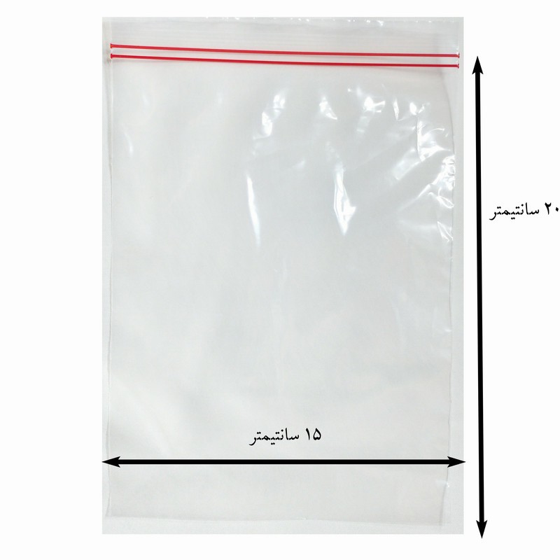 کیسه زیپ دار مدل 15x20 بسته 100 عددی