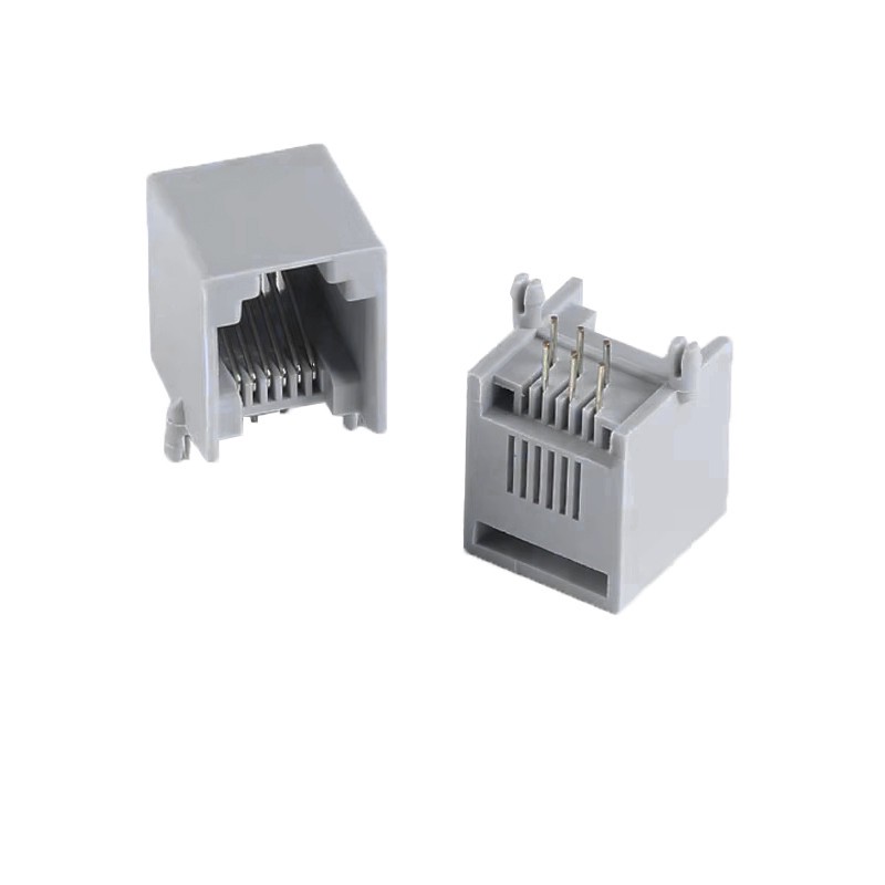 کانکتور مادگی تلفن مدل 6P6C-RJ12-Right Angle بسته 5 عددی