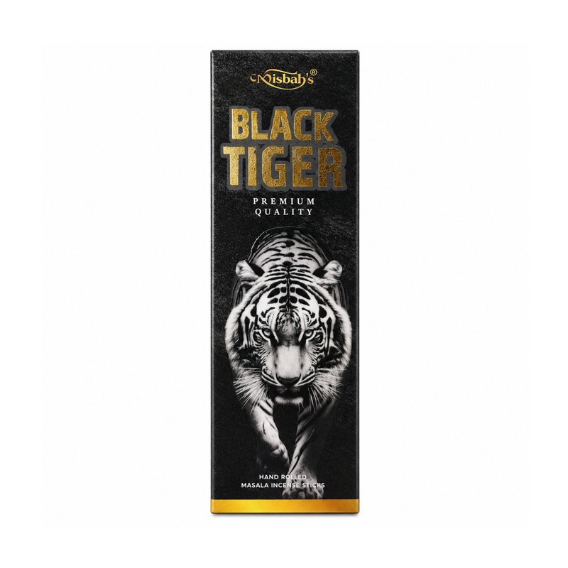 عود دست ساز برند مصباح مدل بلک تایگر Misbah Black Tiger رایحه ادکلنی بسته 30 عددی