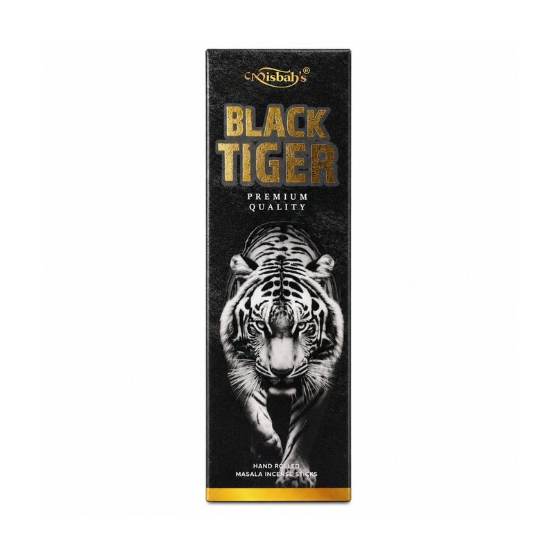 عود دست ساز برند مصباح مدل بلک تایگر Misbah Black Tiger رایحه ادکلنی بسته 30 عددی