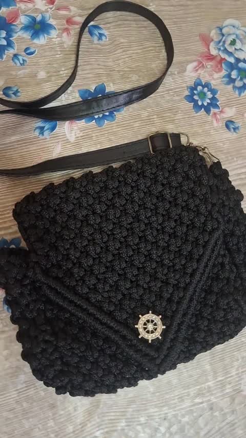کیف مکرومه ای مشکی