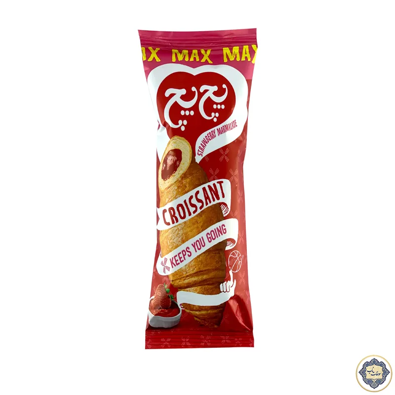 کروسان با مغز کرم توت فرنگی پچ پچ - 60 گرم
