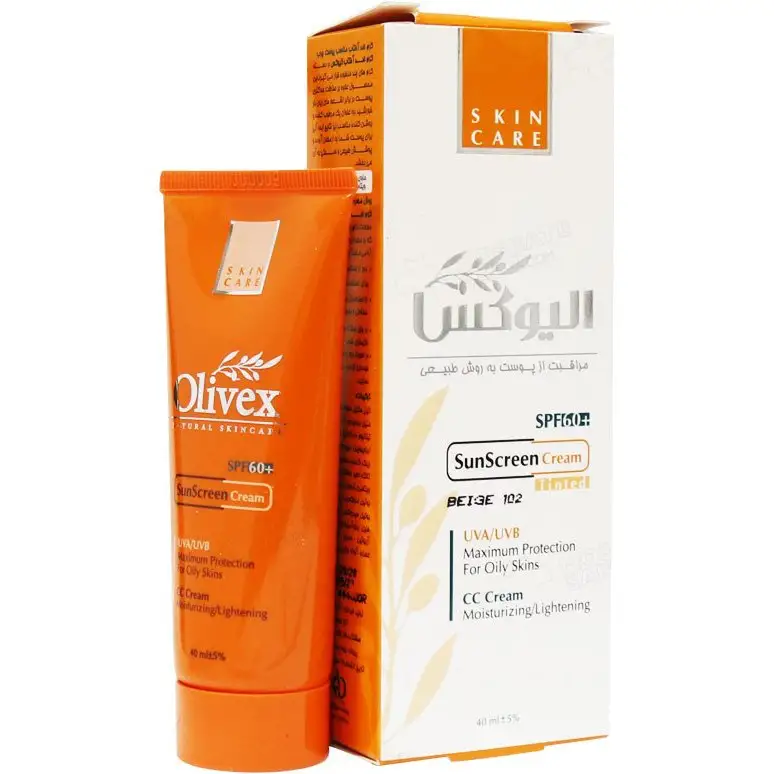 ضد آفتاب رنگی مخصوص پوست چرب spf60 الیوکس