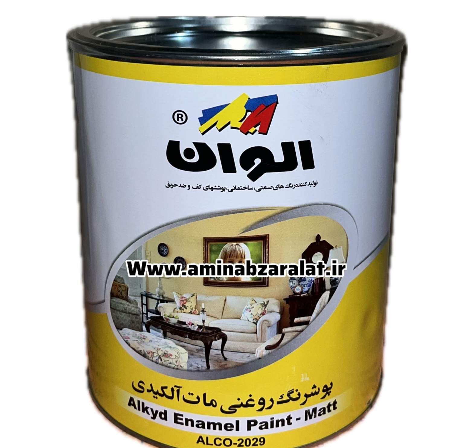 رنگ روغنی سفید مات الوان ، گالن ، 4 کیلویی