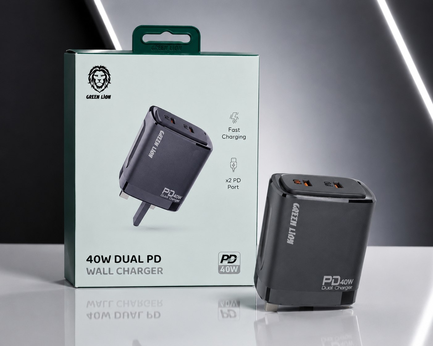 شارژر گرین لاین Green Lion 40W Dual PD Wall Charger