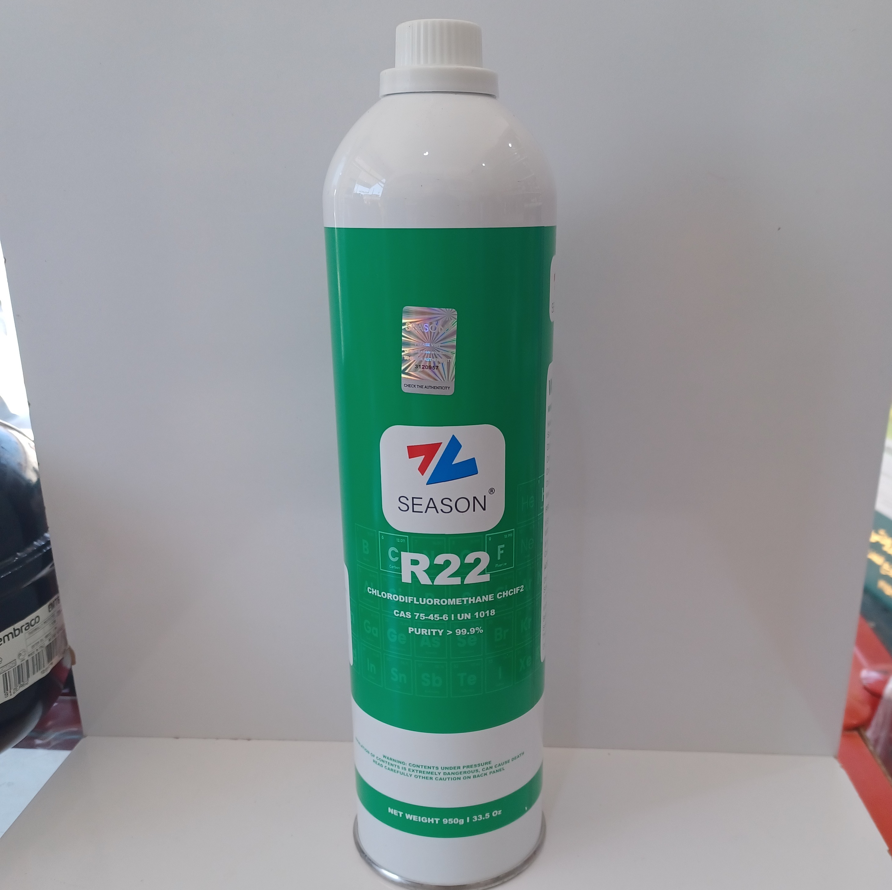 گاز کولر سیزن R22 وزن خالص 950 گرم
