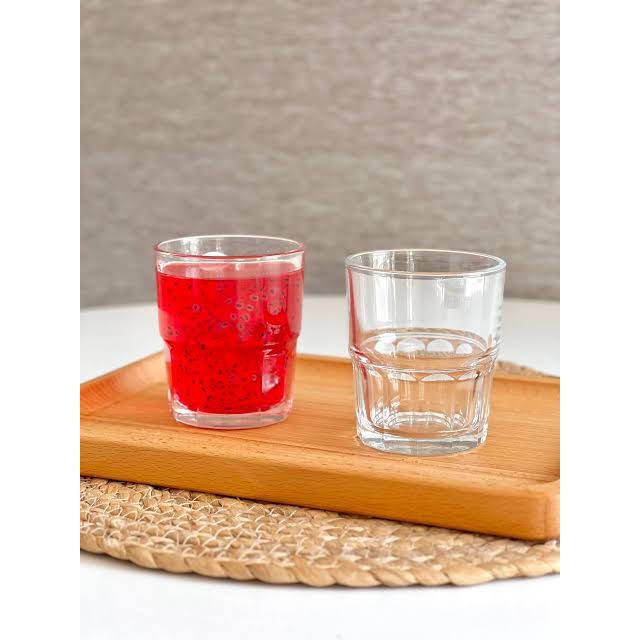 لیوان شیشه ای 200 میل لیمون