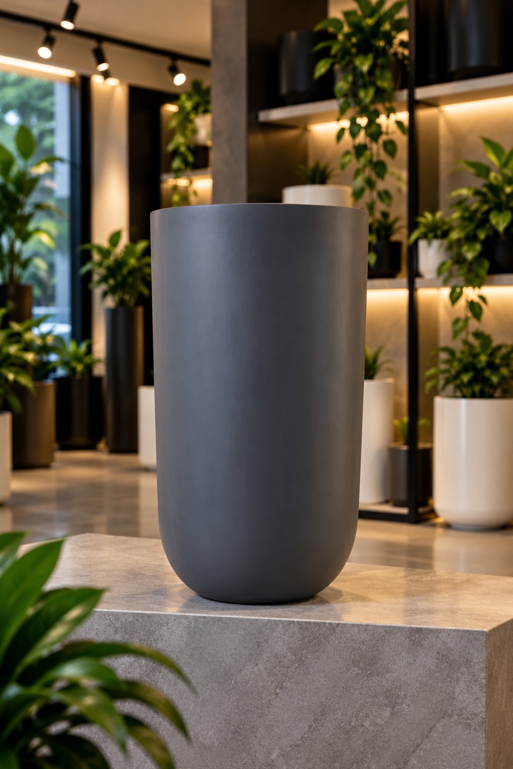 گلدان فایبر استوانه ای 33*65