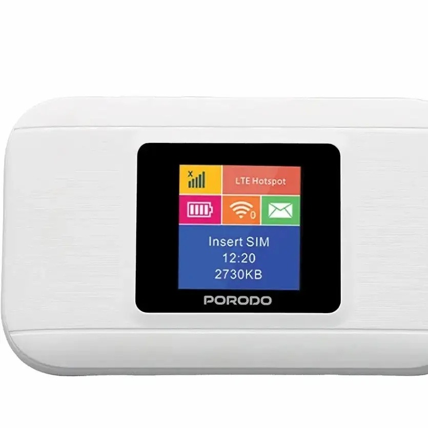 مودم شارژی همراه 4G LTE پرودو Porodo Nexfi 3000mAh 4G LTE Portable WiFi Router