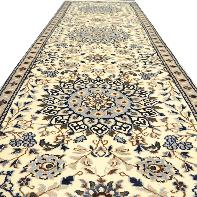 کناره دستبافت نائین کاشمری 300×81 سانتیمتر