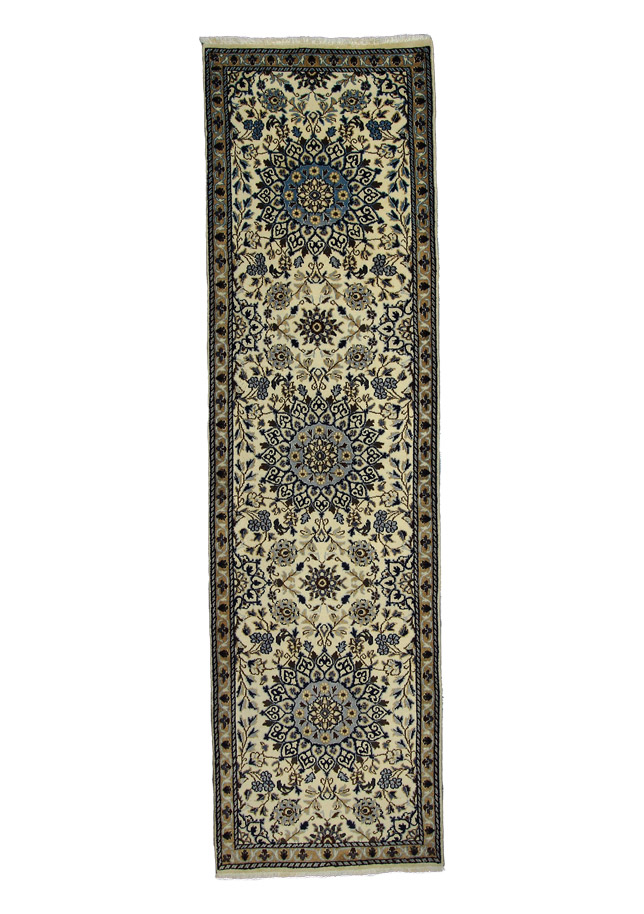 کناره دستبافت نائین کاشمری 300×81 سانتیمتر