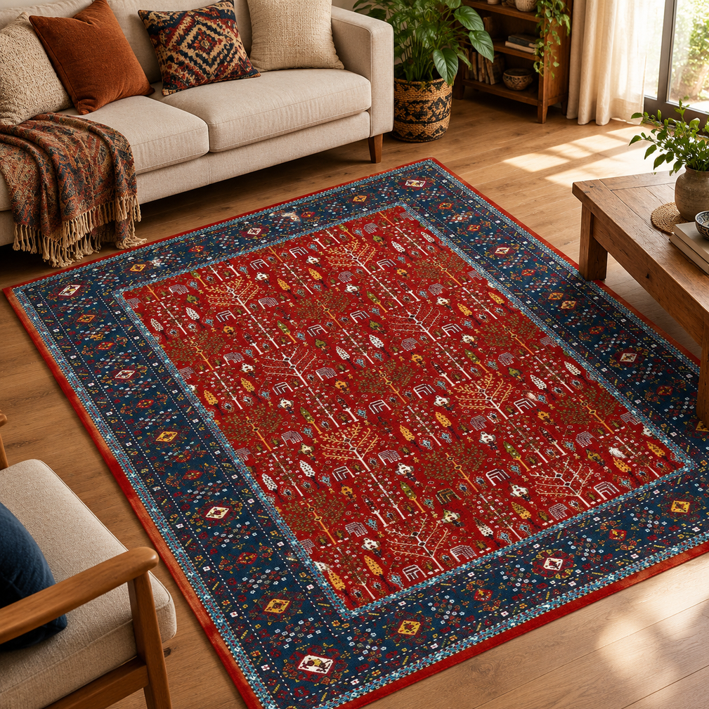 فرشینه نمدی طرح جنگل(بدون ترمز)