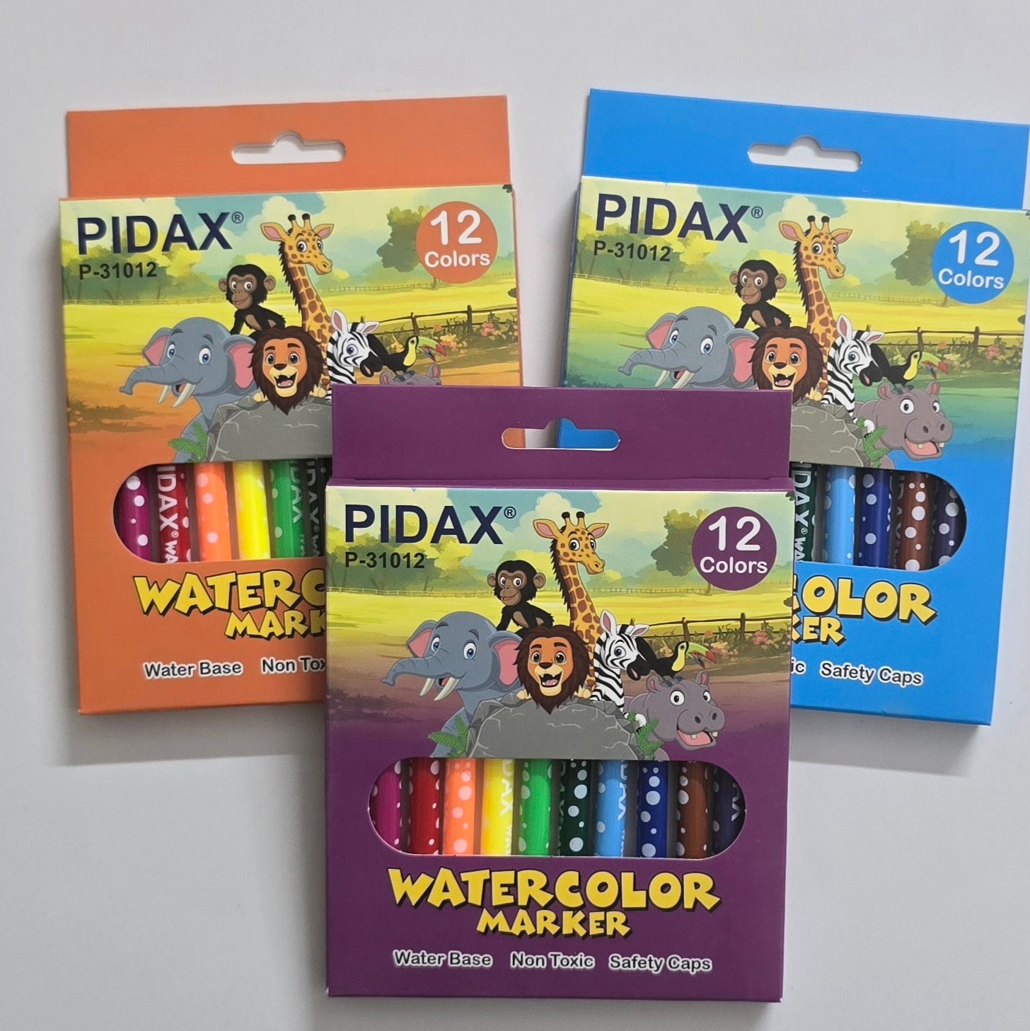 ماژیک 12 رنگ پیداکس ماژیک نقاشی Pidax جعبه مقوایی