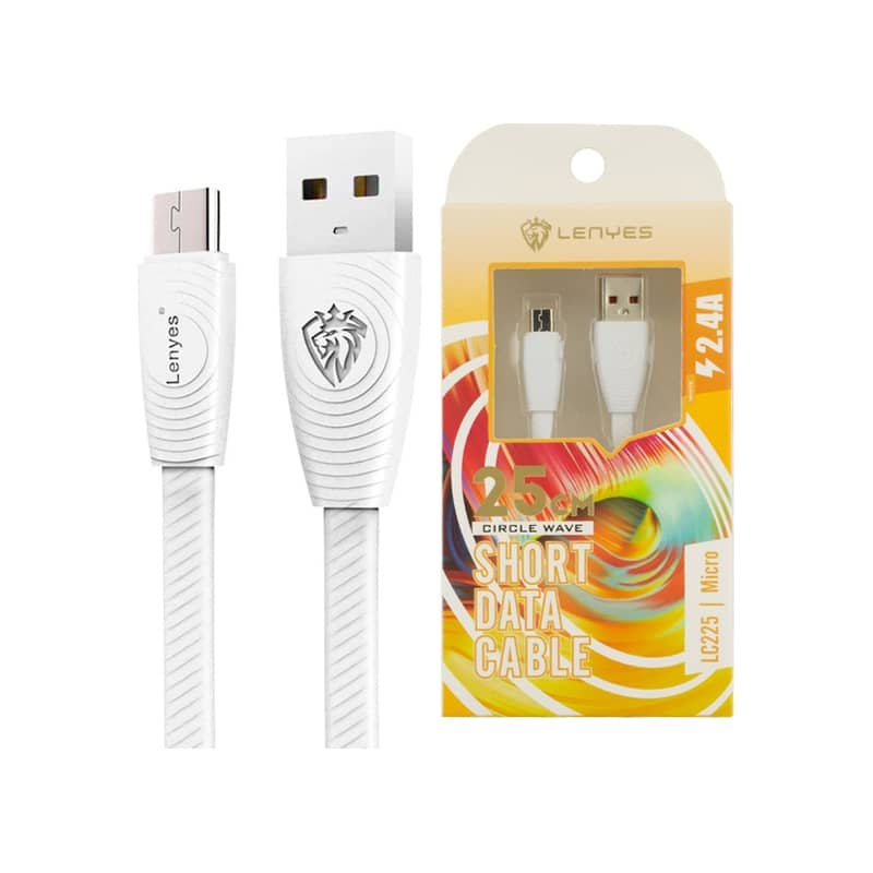 کابل شارژ لنیز Lenyes LC225 (type-A to Micro USB) طول 25 سانتیمتر