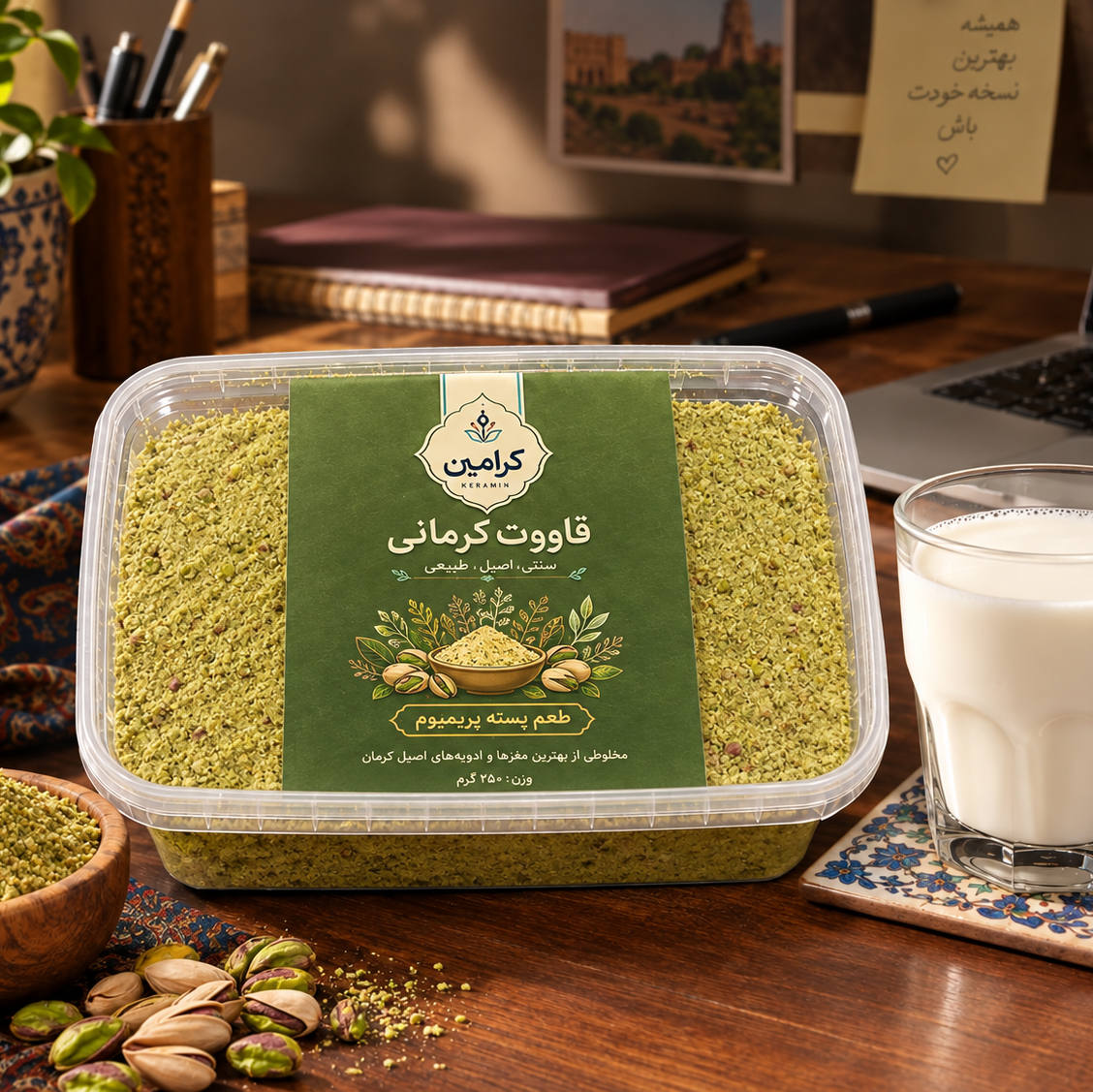 قاووت کرامین با طعم پسته پریمیوم