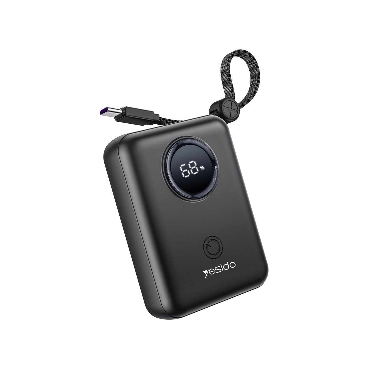 پاوربانک فست شارژ Yesido 10000mAh مدل YP64 22.5W - مشکی (گارانتی 12 ماه تعویض نیکان همراه)