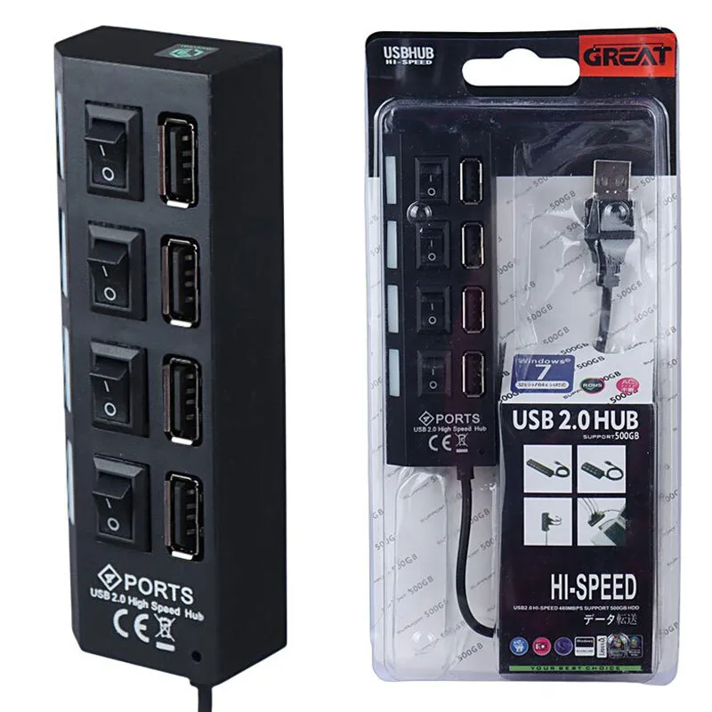 هاب 4 پورت USB 2.0 گریت