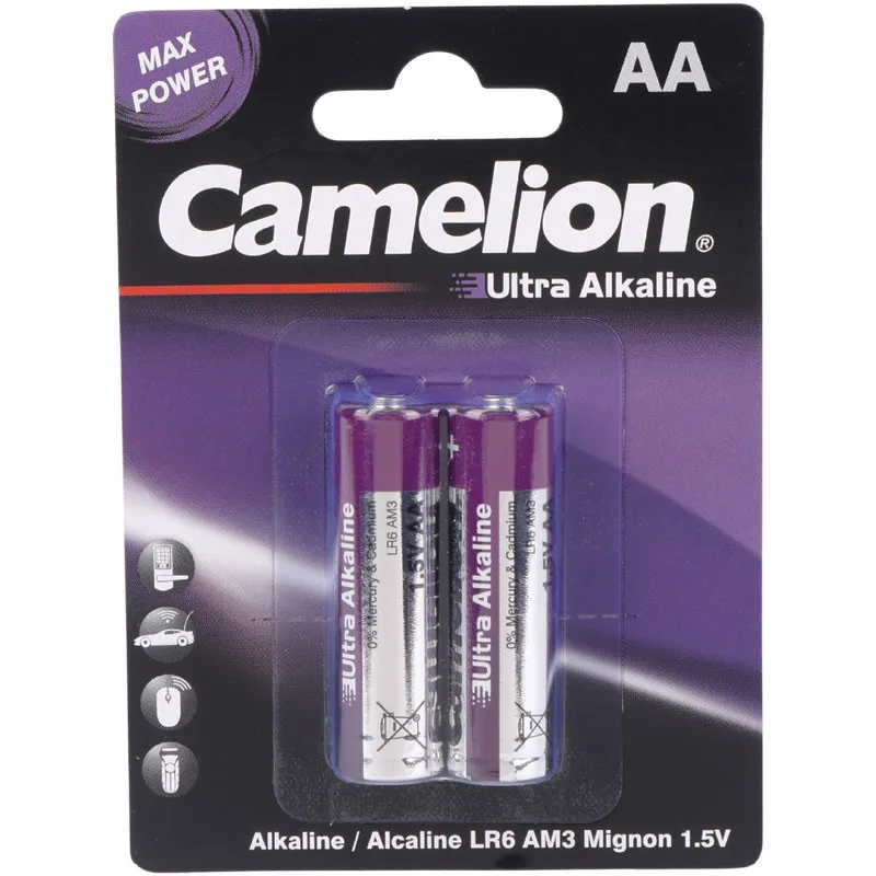 بسته 12 عددی باتری دوتایی قلمی کملیون Ultra Alkaline LR6 AM3 1.5V AA