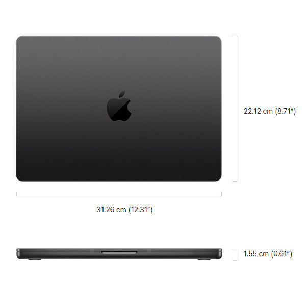 لپ تاپ 14.2 اینچی اپل مدل MacBook Pro MX2H3 2024 LLA-M4 Pro-24GB RAM-512GB SSD-Retina 120Hz