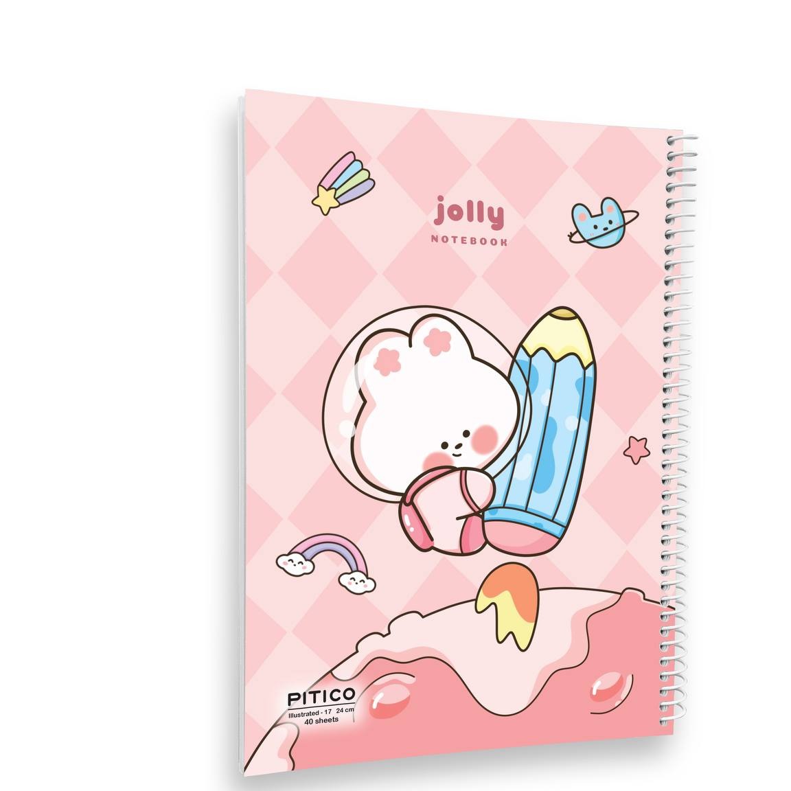 دفترحاشیه دار مجلد 40 برگ سری jolly 