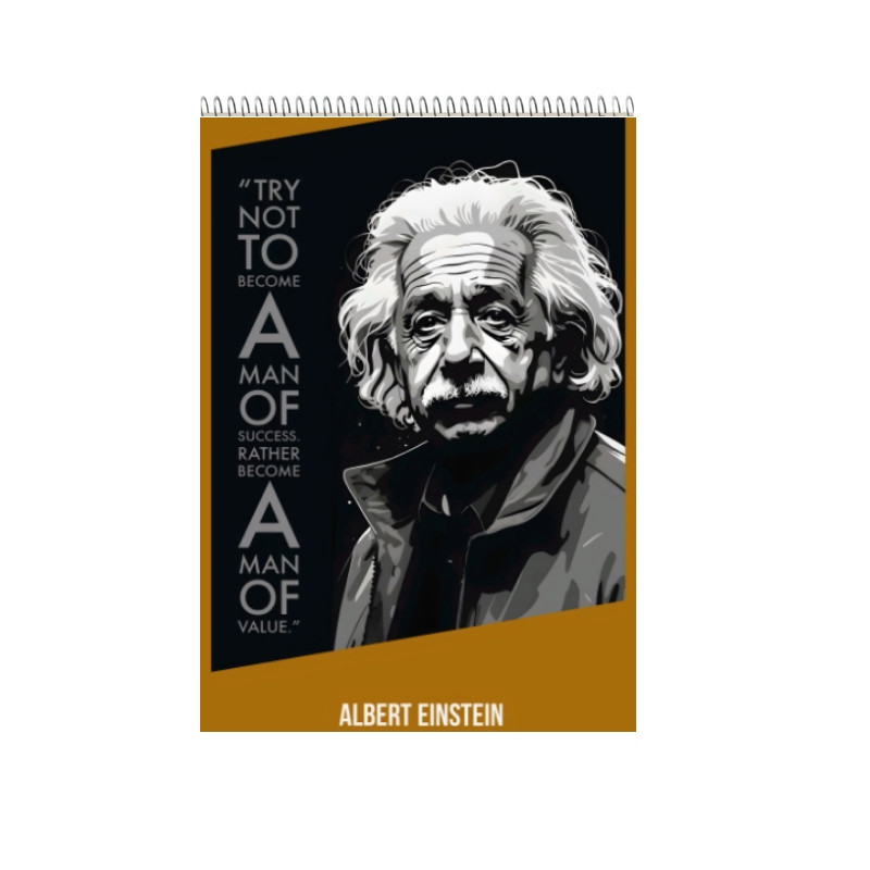 دفتر شطرنجی 100 برگ طرح Einstein