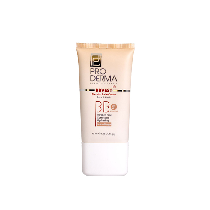 کرم مرطوب کننده رنگی پرودرما SPF40 مناسب پوست چرب 40ml | آلور استور