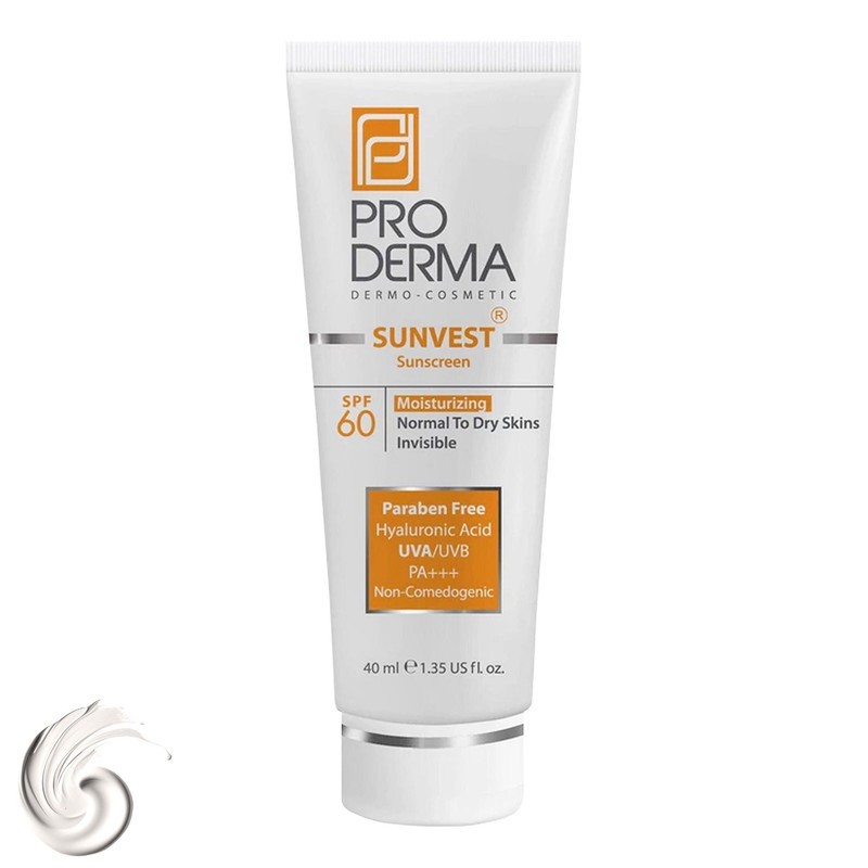 کرم ضدآفتاب و مرطوب کننده پرودرما مدل SPF60، حجم 40 میلی لیتر