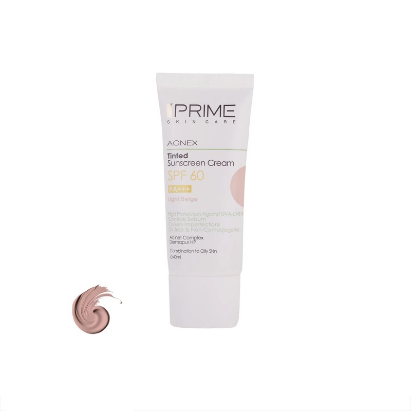 کرم ضد آفتاب رنگی پرایم SPF 60 مدل 010rosh محافظ UVA ،UVB و PA ،مناسب برای انواع پوست حجم 50 میلی لیتر