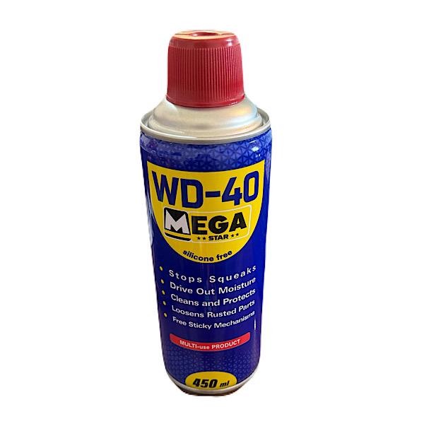 اسپری روان کننده مگا استار مدل WD-40 حجم 450 میلی لیتر