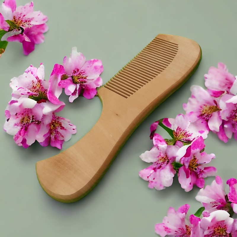 شانه مو مدل چوبی کد SH 1 class B مجموعه 2 عددی