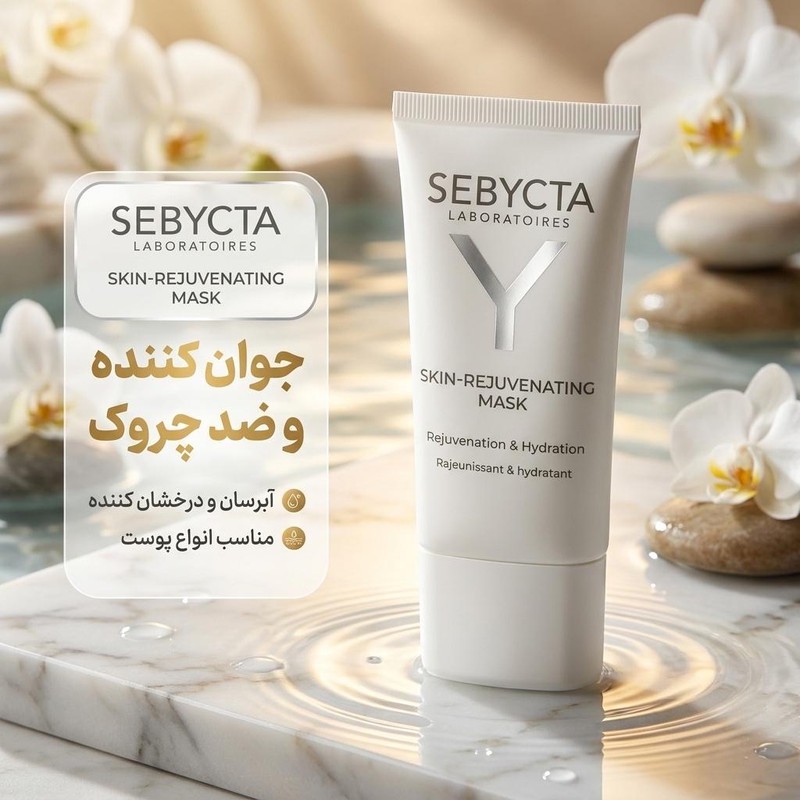 ماسک صورت جوان کننده سبیکتا مدل 01 حجم 50 میلی لیتر، ضد چروک، آبرسان، درخشان کننده، نرم کننده، مناسب انواع پوست و خان...
