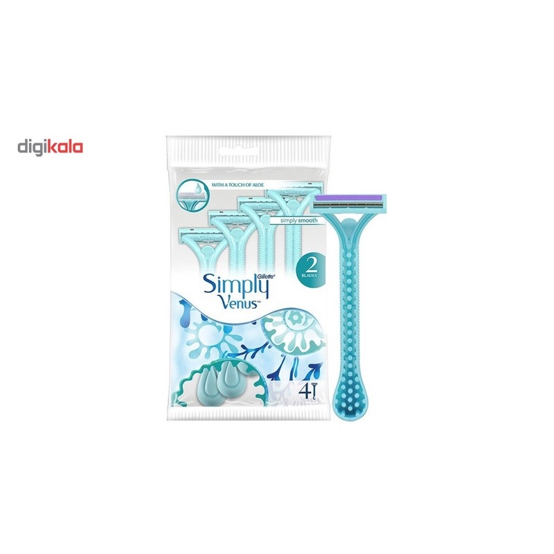 خود تراش ژیلت مدل 2 Simply Venus بسته 4 عددی