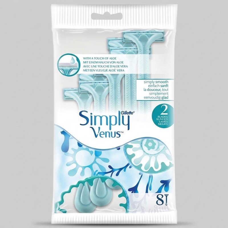 خود تراش ژیلت مدل 2 Simply Venus بسته 4 عددی