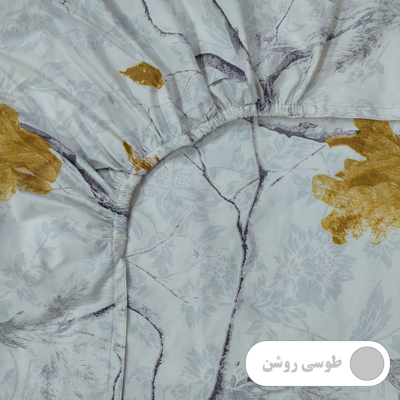 سرویس ملحفه دو نفره 3 تکه پانیذ پود مدل پاییز