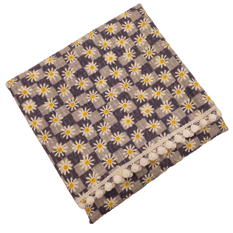 رومیزی پانیذ پود مدل بابونه مربع کد 2-102 سایز 70x70 سانتی مترجدید