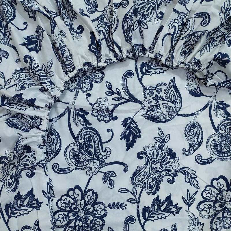 ملحفه کتان نخ پانیذ پود مدل ترمه کد P111-1 دو نفره سایز 200x140 سانتی متر