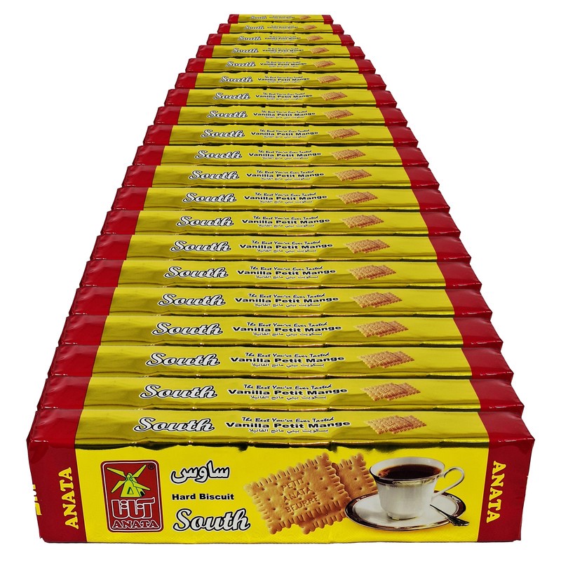 بیسکویت پتی مانژ وانیلی آناتا - 130 گرم بسته 20 عددی