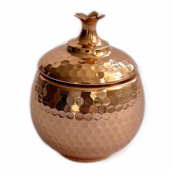 قندان مسی مدل انار یاقوت کد ZH350.1