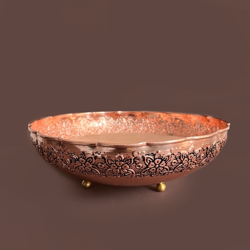 آجیل خوری مسی مدل آفتاب گردان کد ZH321.12