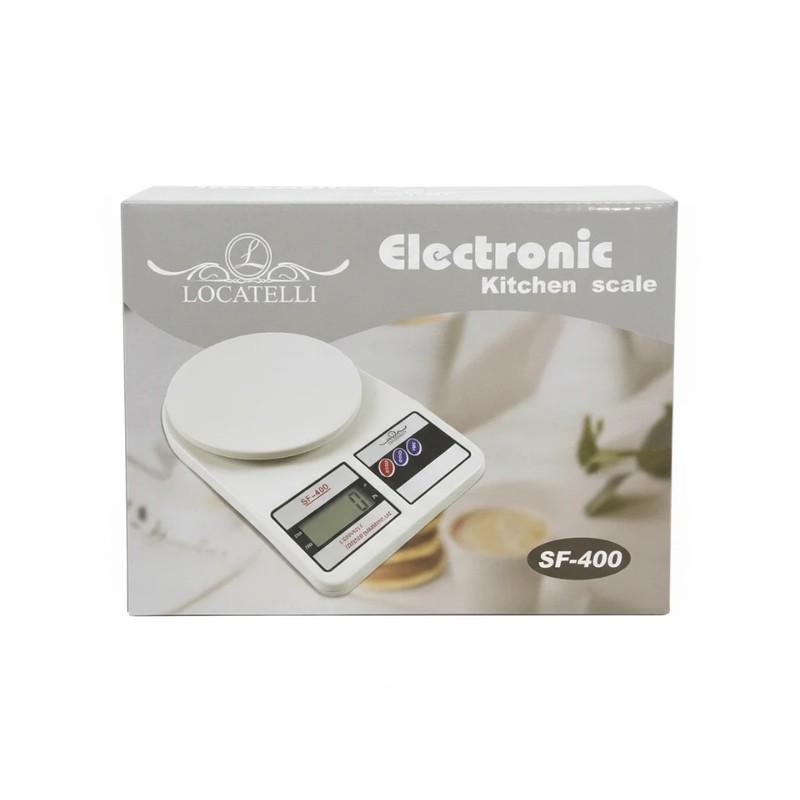 ترازو آشپزخانه دیجیتال لوکاتلی مدل SF-400 حداکثر ظرفیت قابل اندازه گیری 10 کیلوگرم با دقت اندازه گیری 1 گرم