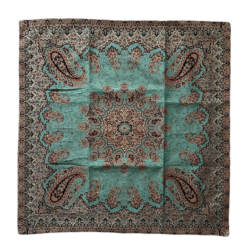 رومیزی مدل ترمه نقش جهان اصفهان سایز 90x90 سانتی مترجدید