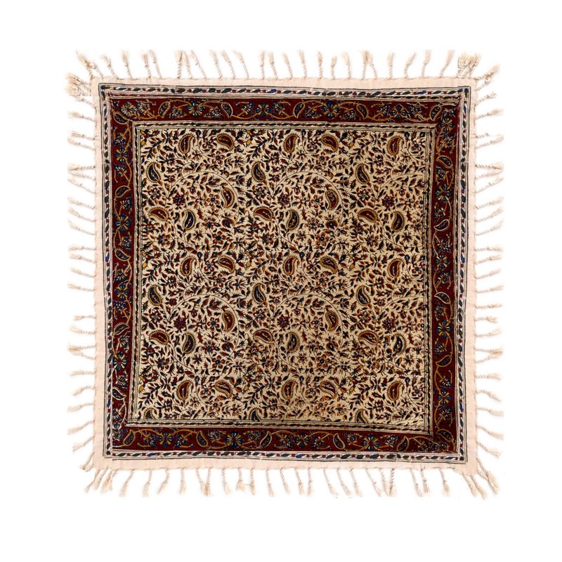 رومیزی مدل قلمکار سرو سایز 60x60 سانتی مترجدید