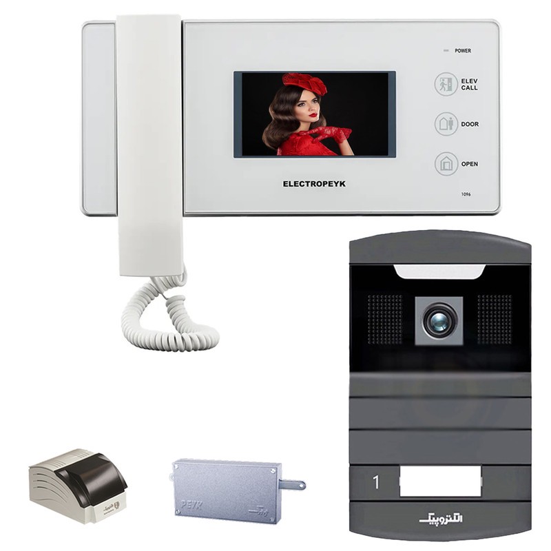 دربازکن تصویری الکتروپیک مدل FD 598 1 1096 White یک واحدی