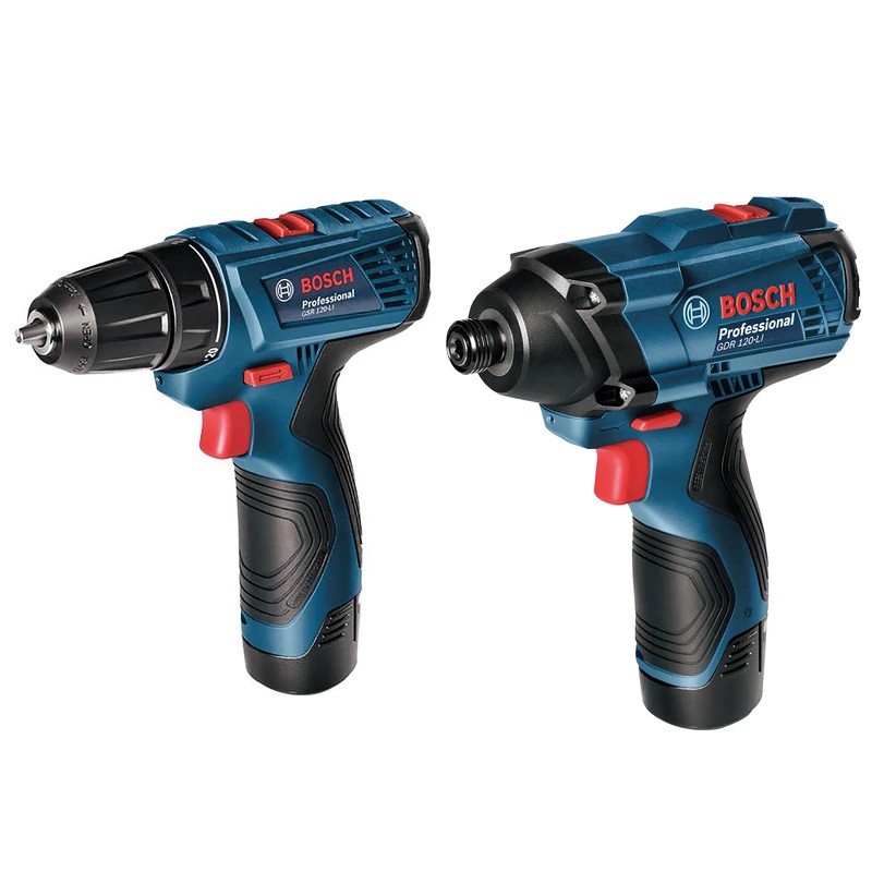 پیچ گوشتی و بکس شارژی بوش مدل فوق حرفه ای GDR 120 LI GSR 120 LI مجموعه دو عددی