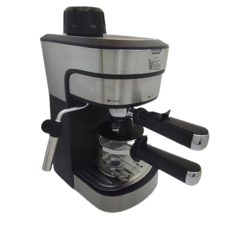 اسپرسوساز ویداس مدل VIR-2342، مناسب تهیه اسپرسو و کاپوچینو، دارای یک عدد نازل قهوه، سینی چکه گیر